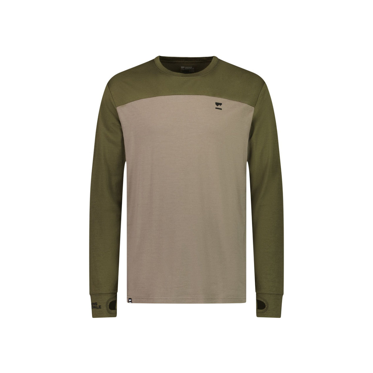 Mons Royale - Men's Yotei LS - Dark Olive / Walnut