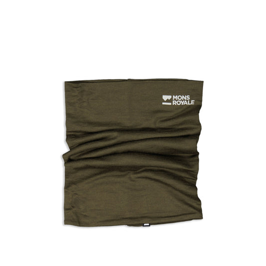 Mons Royale - Unisex Double Up Neckwarmer - Dark Olive