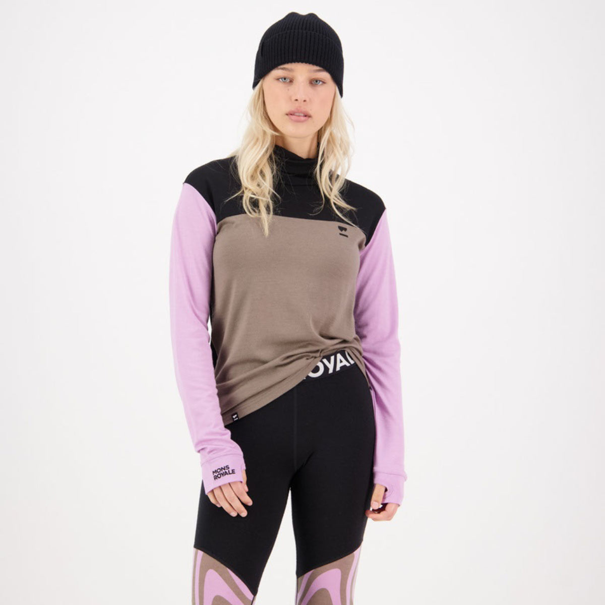 Mons Royale - Women's Yotei BF High Neck - Orchid Dawn