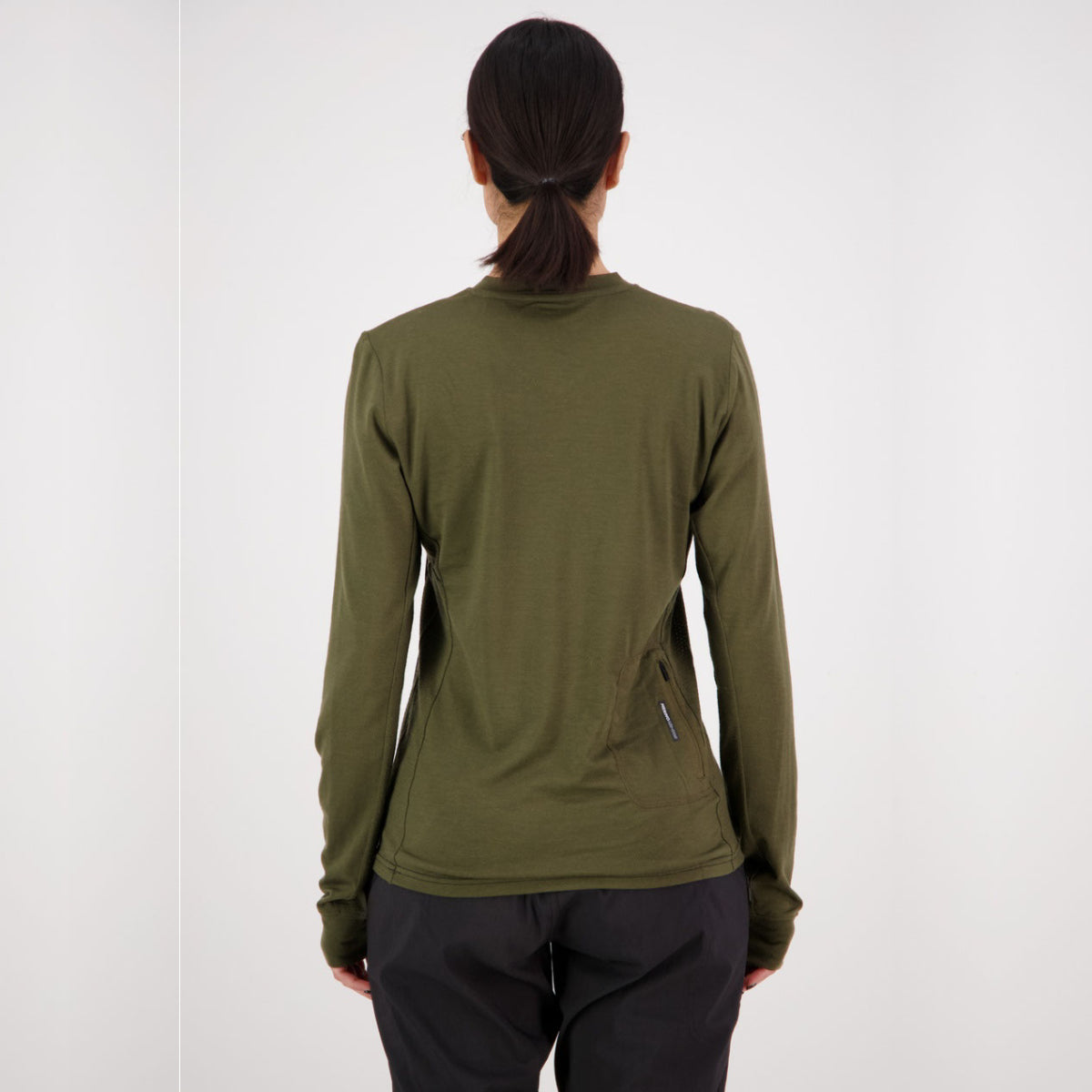 Mons Royale (Sample) - Women's Redwood Merino Air-Con VLS - Dark Olive/Black