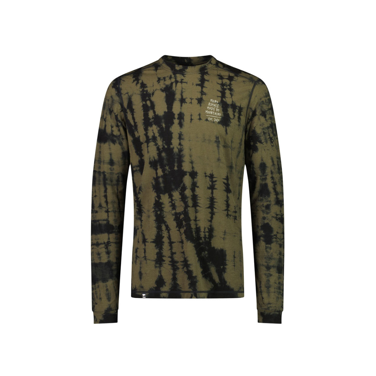Mons Royale - Men's Cascade Merino Flex 200 LS - Olive Tie Dye