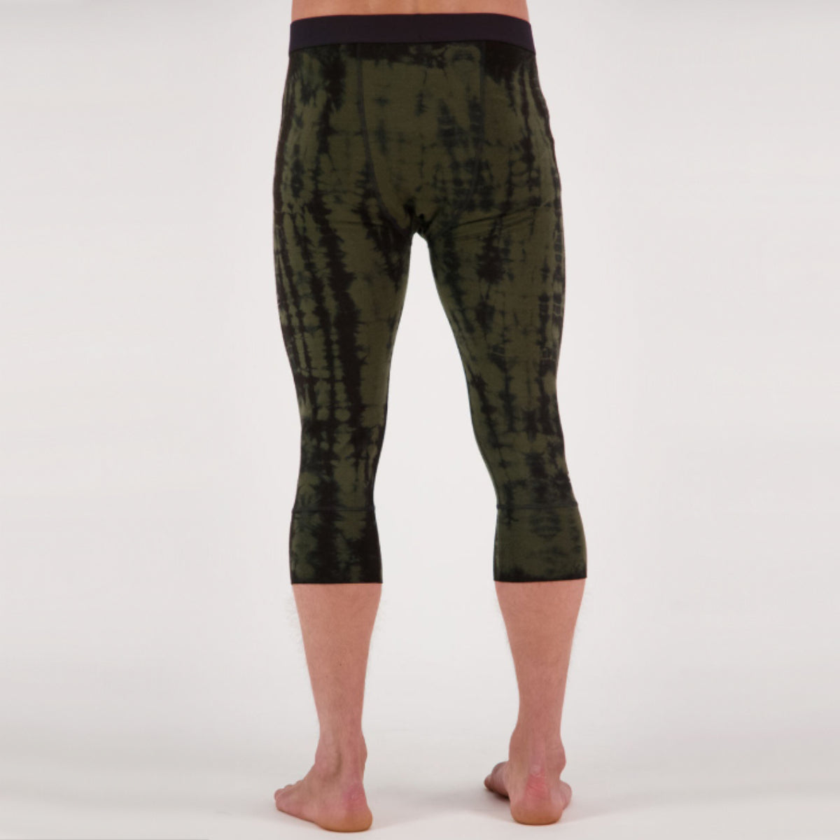 Mons Royale - Men's Cascade Merino Flex 200 3/4 Legging - Olive Tie Dye