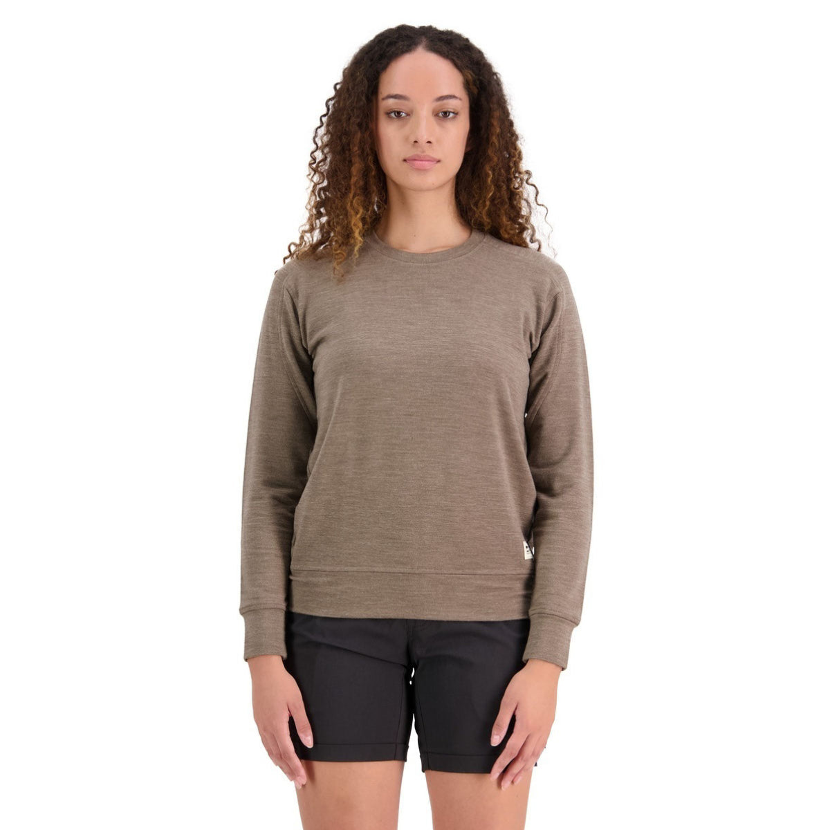 Mons Royale (Sample) - Women's Covert Lite Crew - Walnut