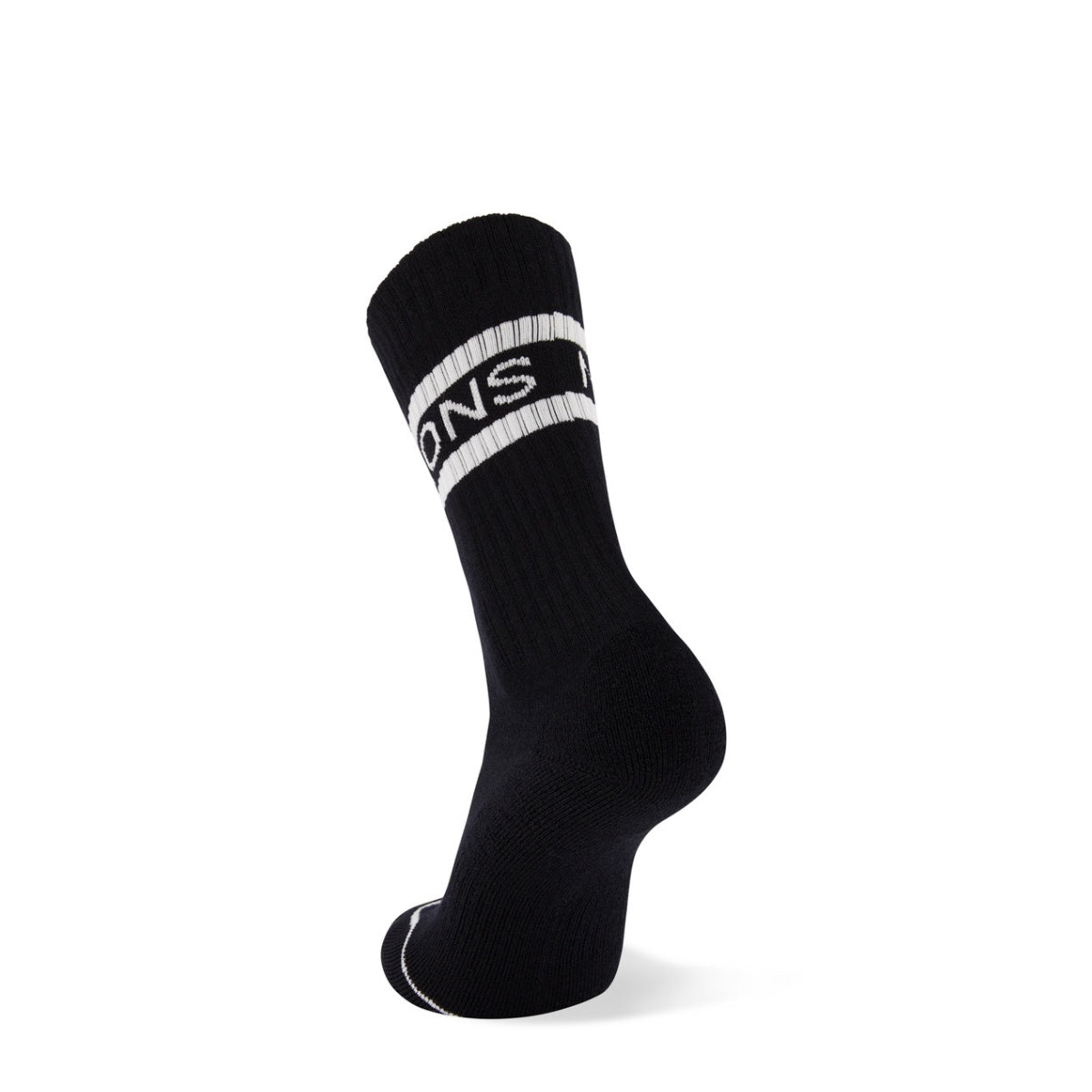 Mons Royale - Unisex Signature Crew Sock - Black / White