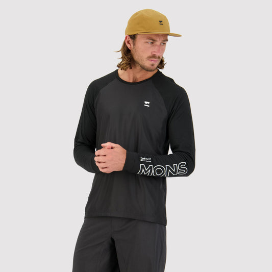 Mons Royale - Men's Tarn Merino Shift Wind Jersey - Black