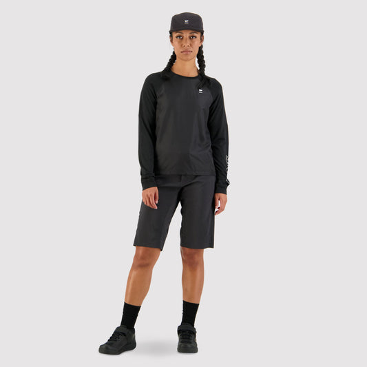 Mons Royale - Women's Tarn Merino Shift Wind Jersey - Black