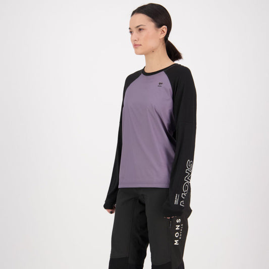 Mons Royale - Women's Tarn Merino Shift Wind Jersey - Shark / Black