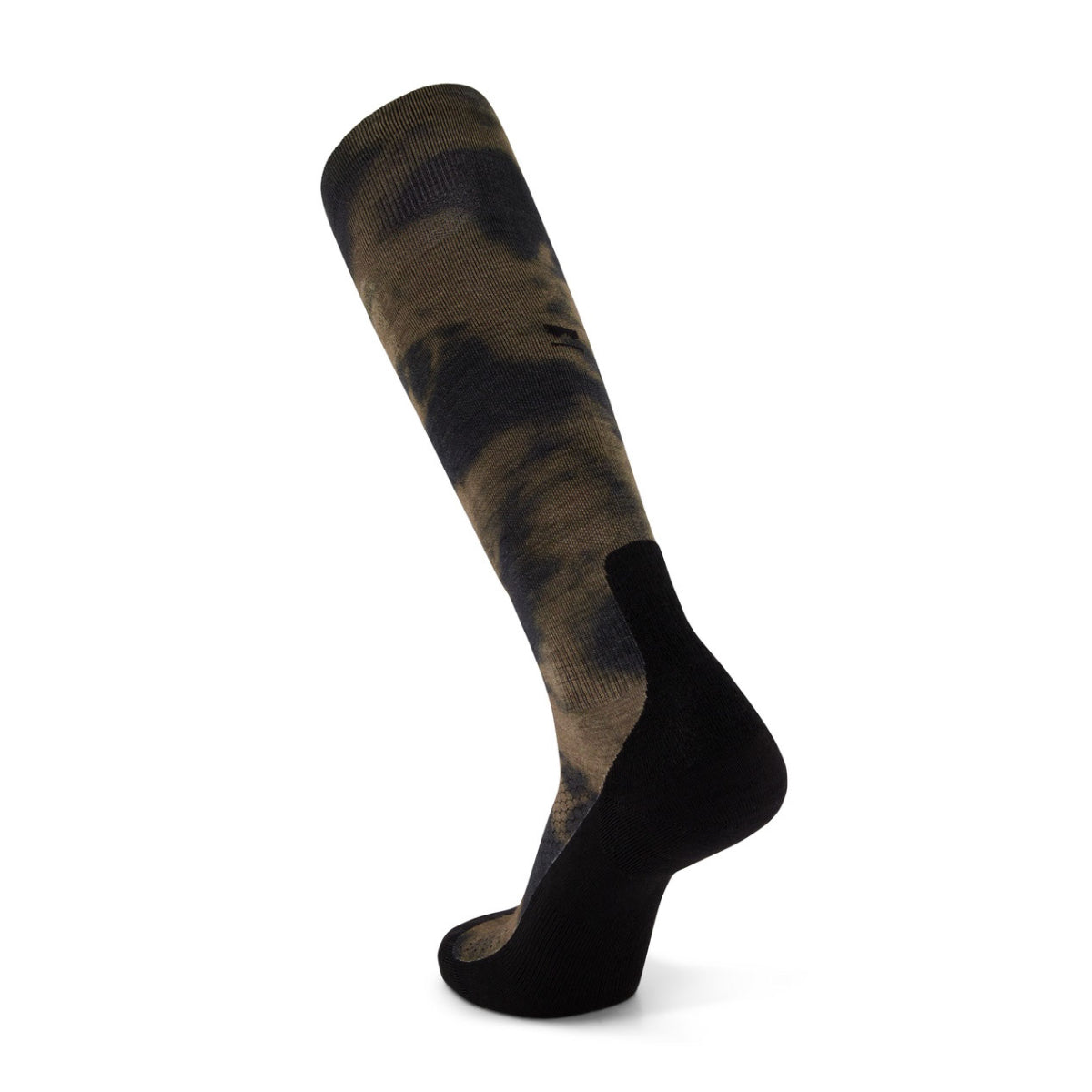 Mons Royale (Sample) - Unisex Atlas Merino Snow Sock Digital - Olive Tie Dye