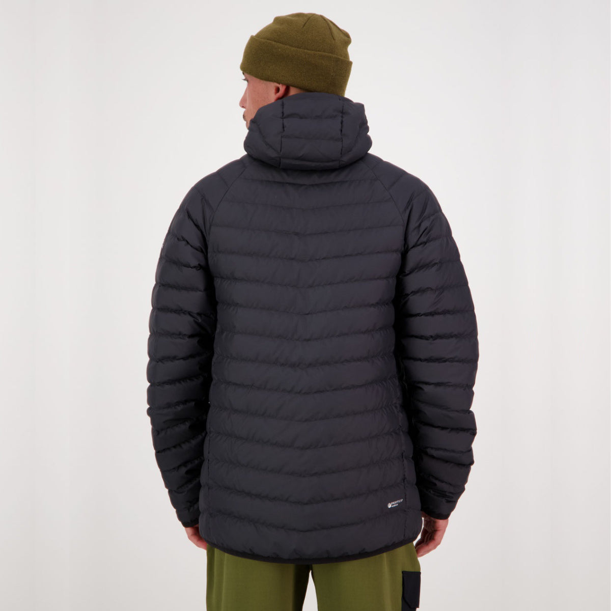 Mons Royale - Men's Atmos Wool Down Light Weight Packable Hood - Black