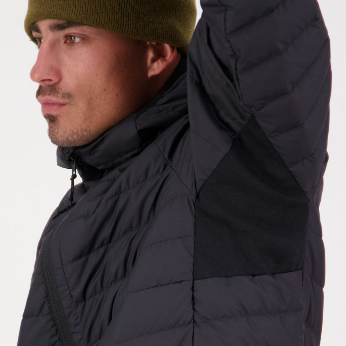 Mons Royale - Men's Atmos Wool Down Light Weight Packable Hood - Black