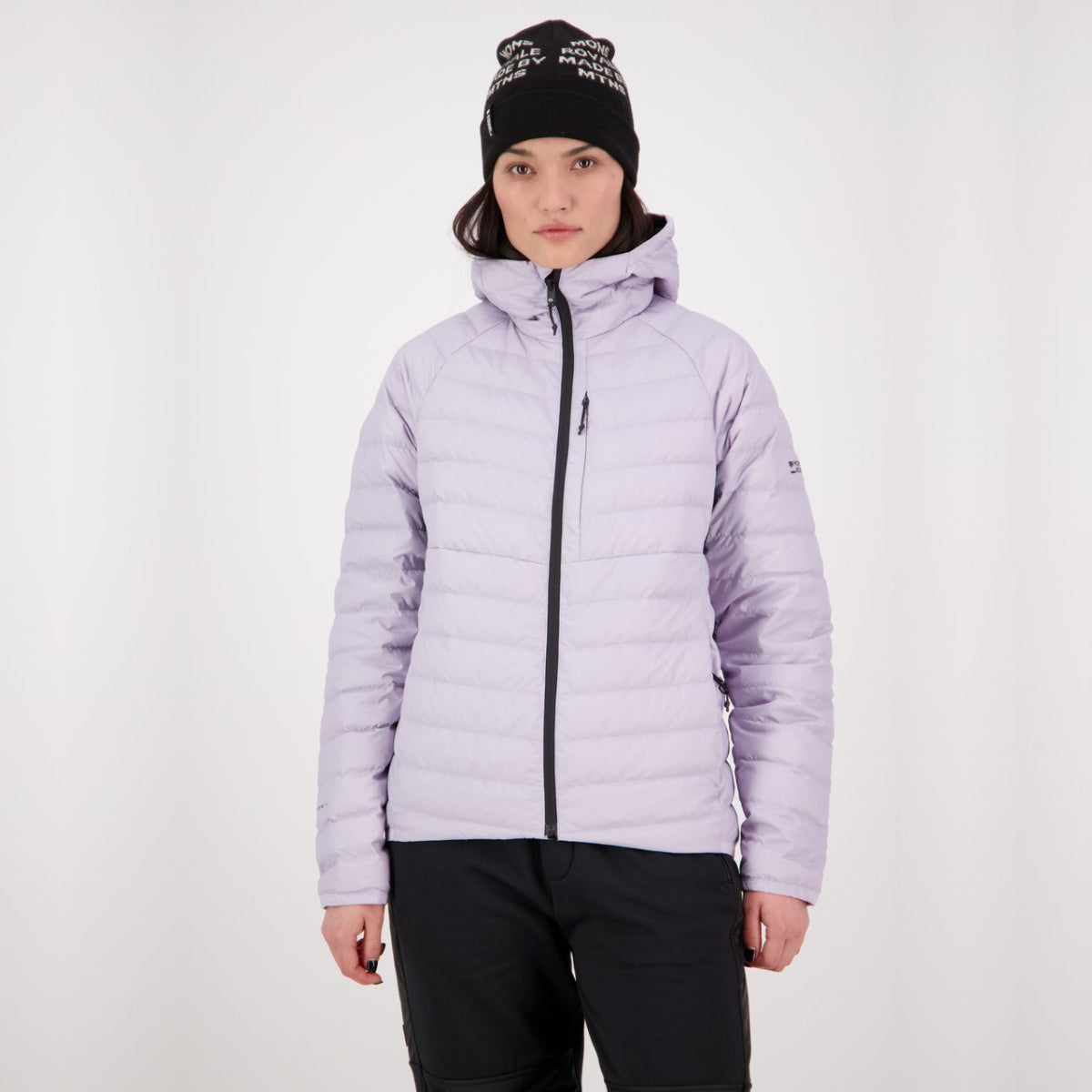 Mons Royale (Sample) - Women's Atmos Wool Down Light Weight Packable Hood - Light Thistle