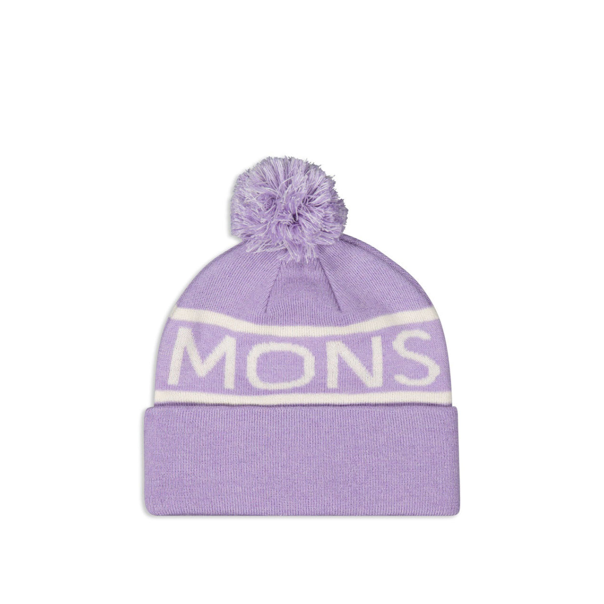 Mons Royale - Unisex McCloud Pom Pom Merino Beanie - Thistle / White