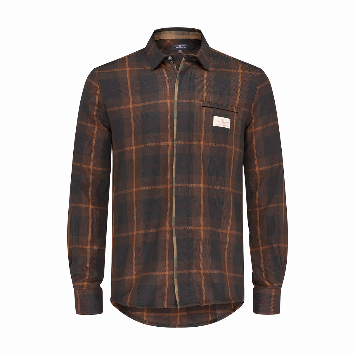 Amundsen Sports - Men's Skauen Field Shirt - Hunter Brown Checks