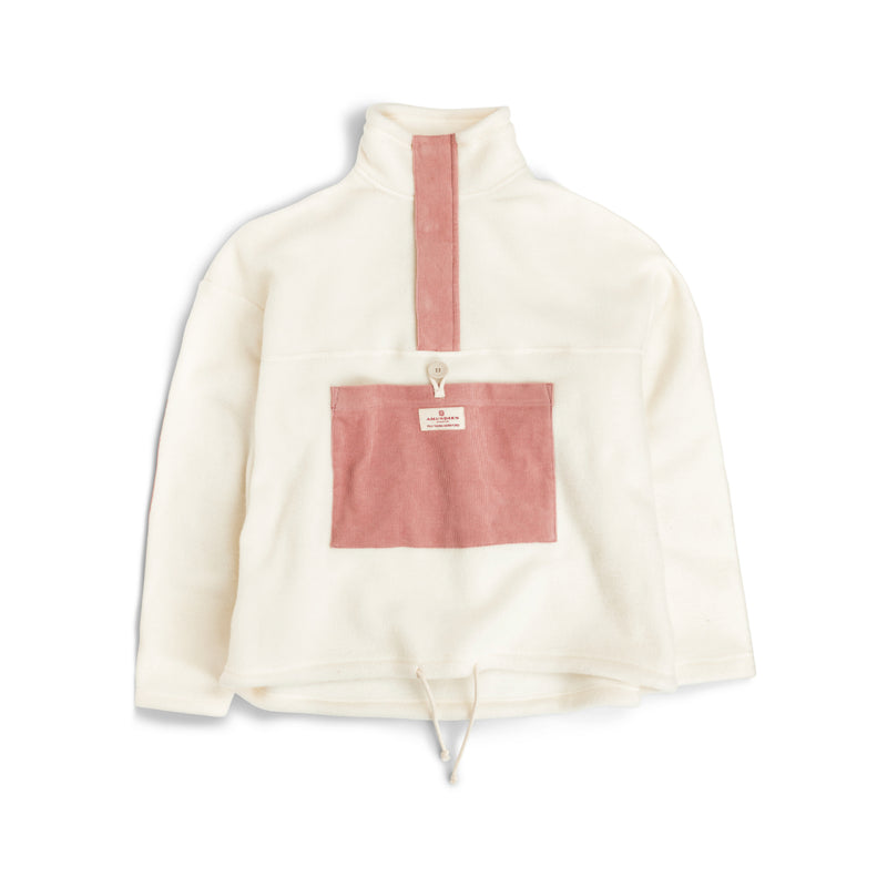 Amundsen Sports - Women's V-Bond Cord Fleece - Natural/Peony Pink