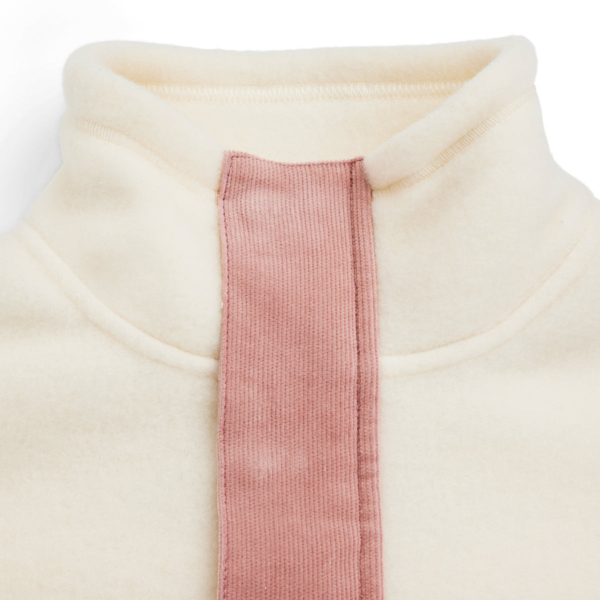 Amundsen Sports - Women's V-Bond Cord Fleece - Natural/Peony Pink