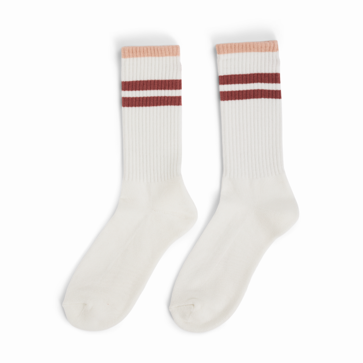 Amundsen Sports - Unisex Oslo Crew Socks - White/Peony Pink