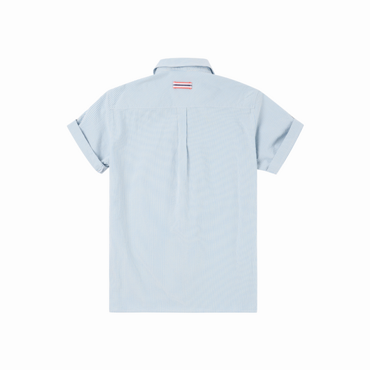 Amundsen Sports - Men's Beach Shirt - Pinstripe Blue