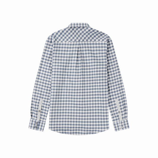 Amundsen Sports - Men's V-Bond Shirt - Chequered Blue