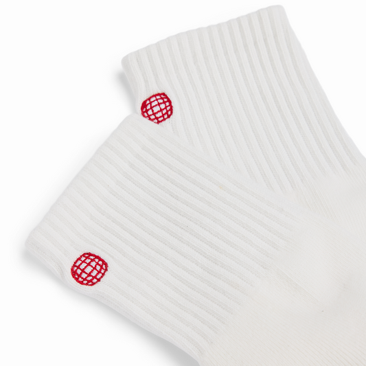 Amundsen Sports (Sample) - Unisex Oslo Quarter Socks - White - Futureproof.life