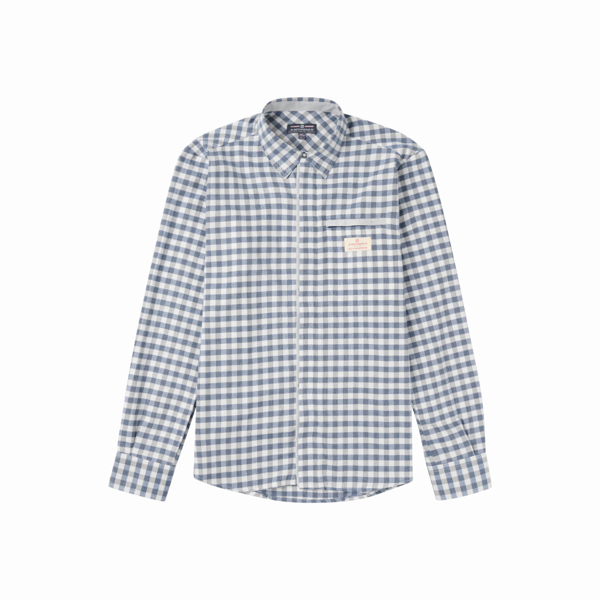 Amundsen Sports - Men's V-Bond Shirt - Small Chequered Blue