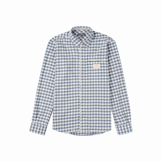 Amundsen Sports - Men's V-Bond Shirt - Chequered Blue