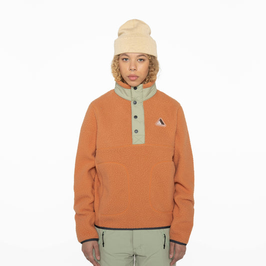 Armada (Sample) - Unisex Kenlem Fleece Popover - Sienna/Macha