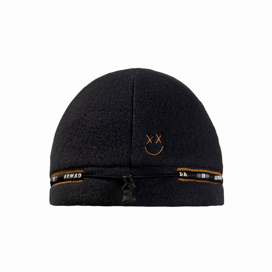 Armada (Sample) - Unisex Cord Lock Fleece Beanie - Black