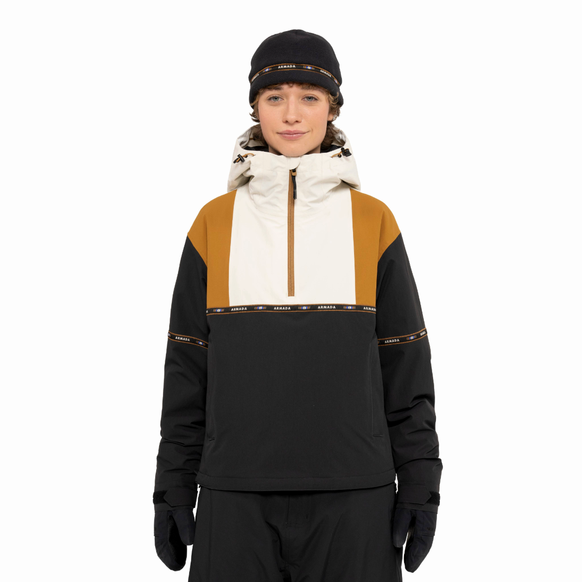 Armada - Women's Madaket 2L Insulated Anorak - Golden Brown/Black/Cream