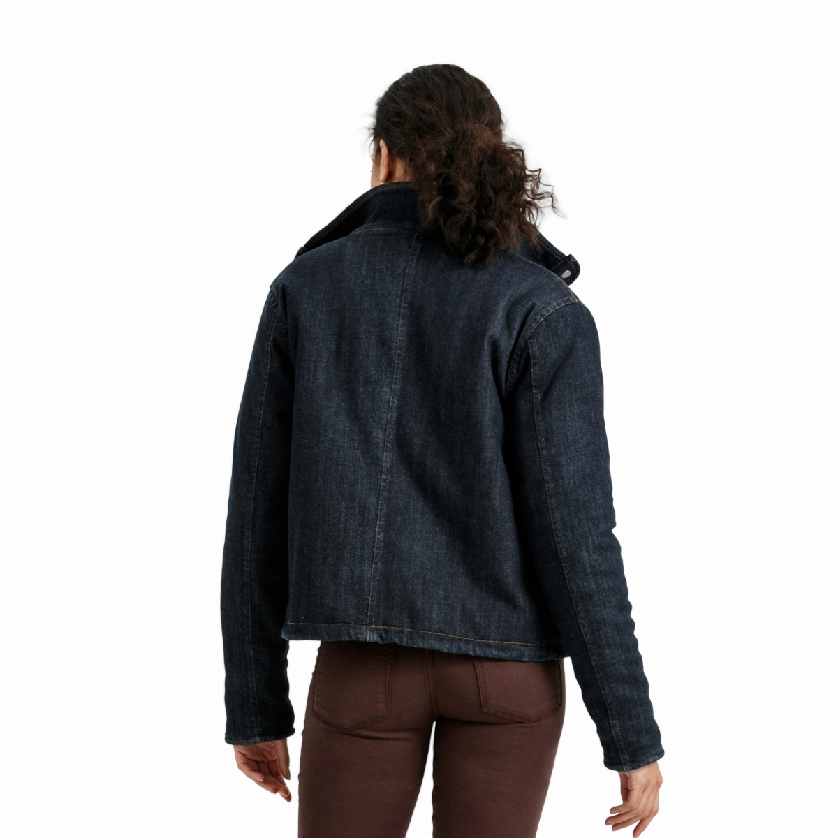 Duer - Women's Performance Denim Sherpa Jacket - Rinse