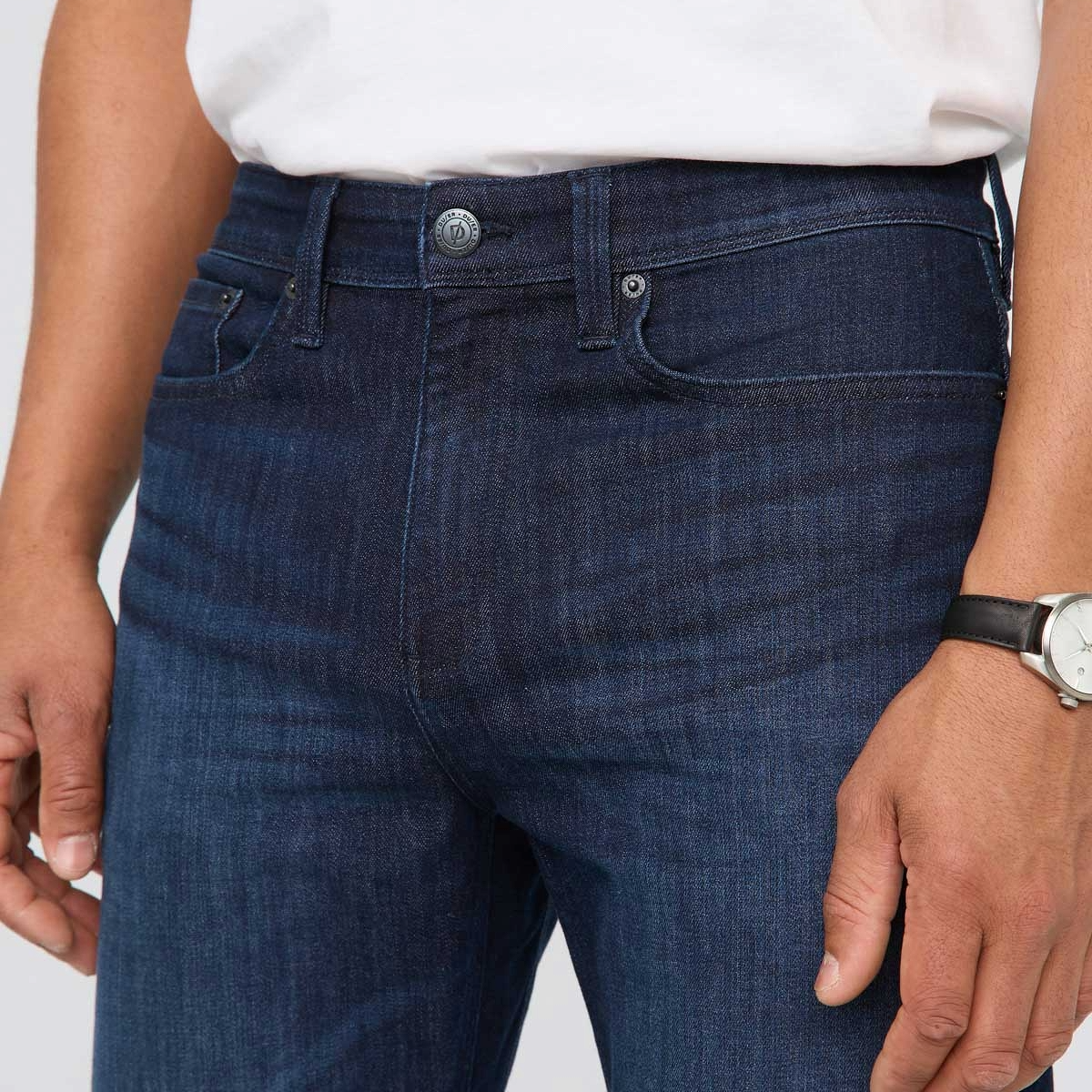 Duer (Sample) - Men's Performance Denim Athletic Straight - Obsidian