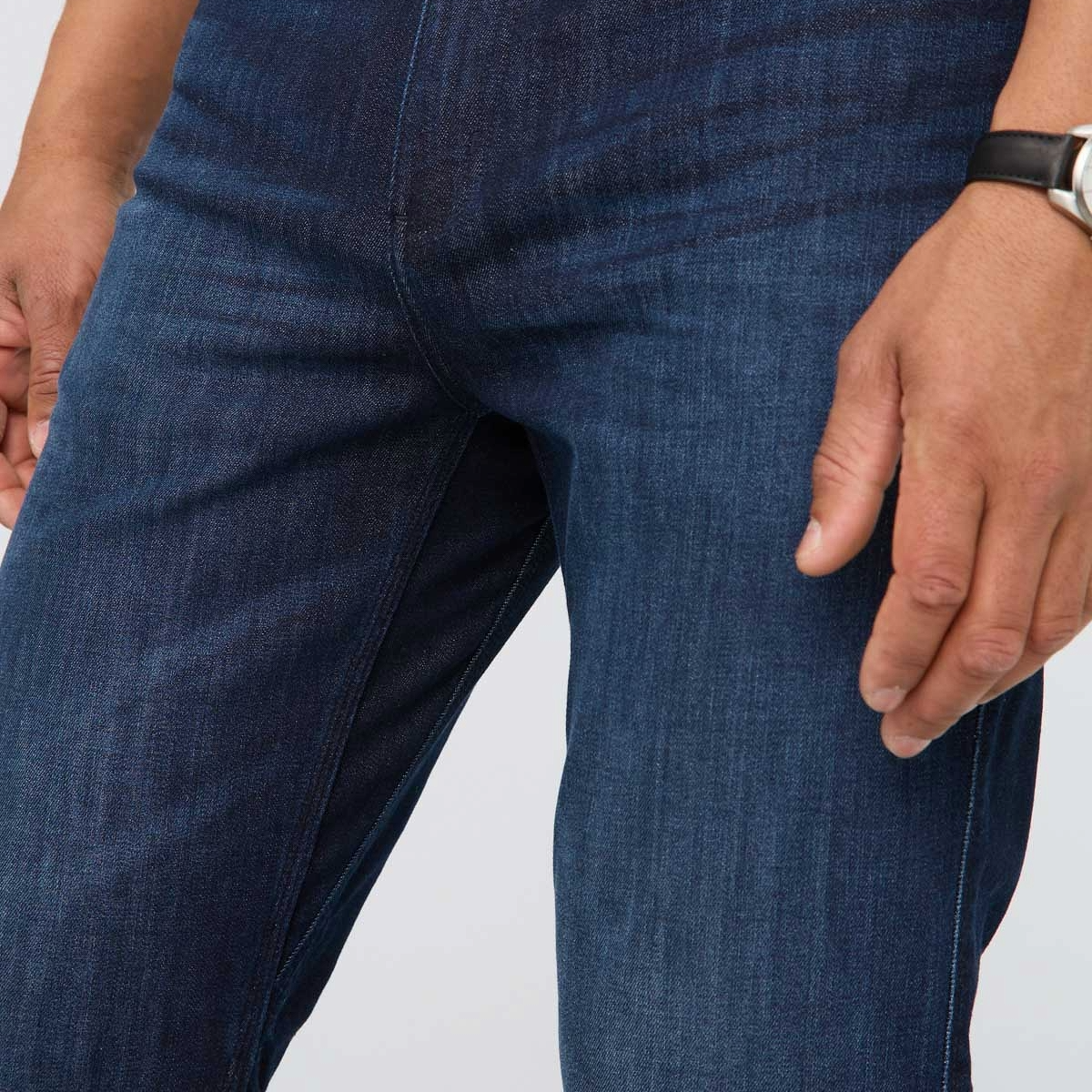 Duer (Sample) - Men's Performance Denim Athletic Straight - Obsidian