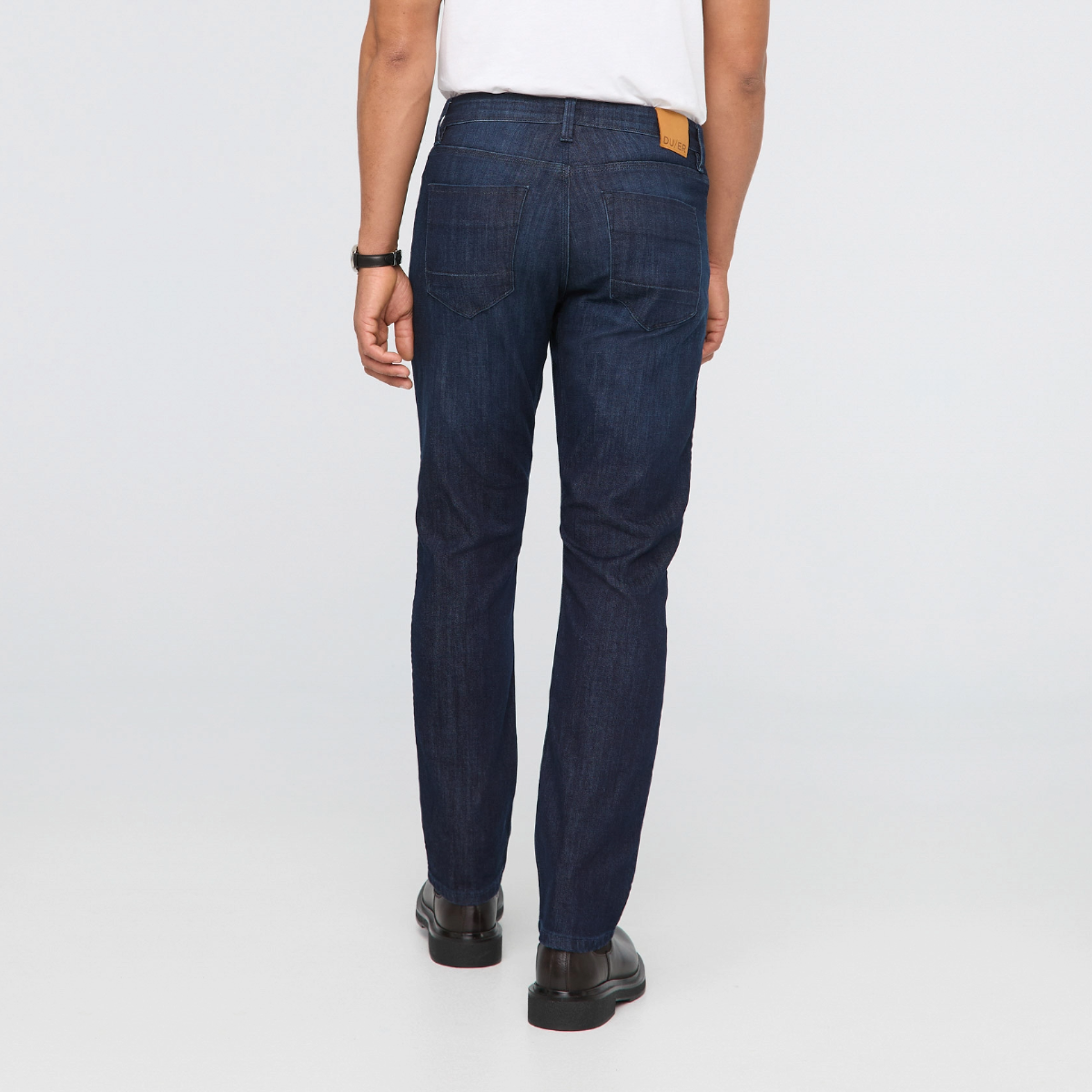 Duer (Sample) - Men's Performance Denim Athletic Straight - Obsidian