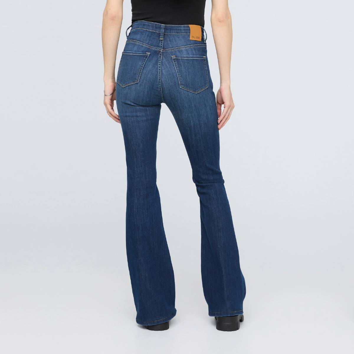 Duer (Sample) - Women's Performance Denim Flare - Worn In Blue