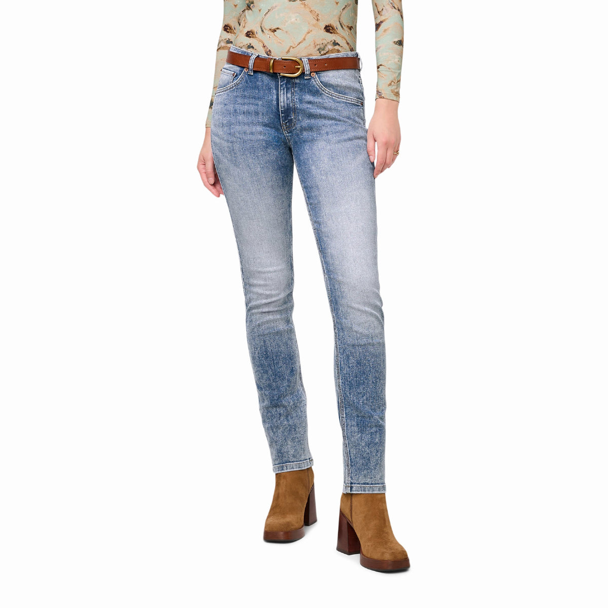 Duer (Sample) - Women's Performance Denim Slim Straight - Beach Blue