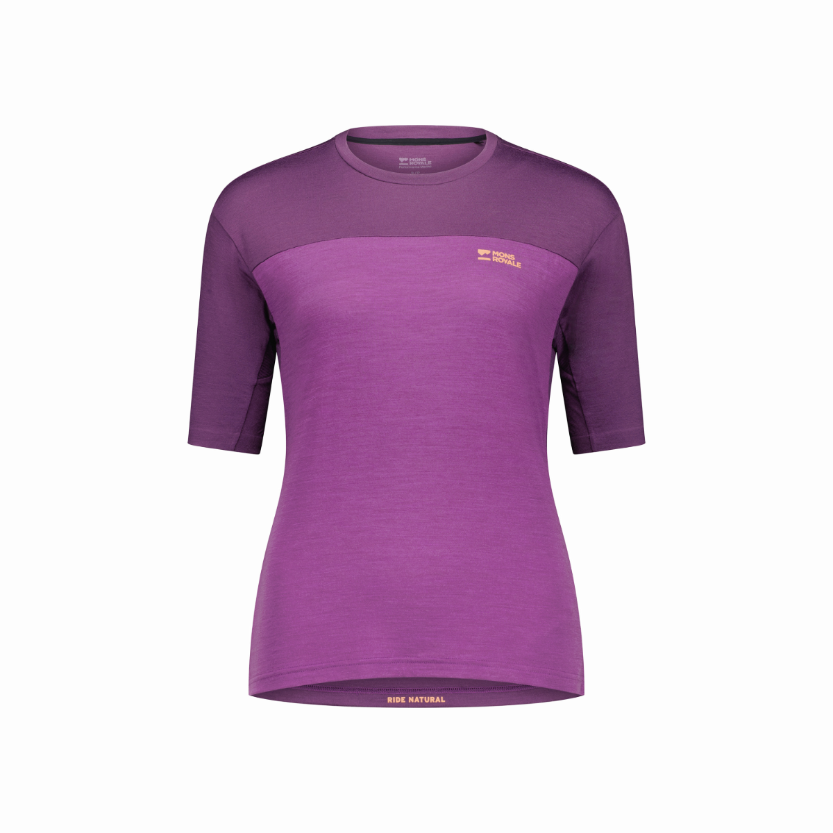 Mons Royale - Women's Diversion Merino Bike Jersey Short Sleeve - Ultraviolet/Boysenberry