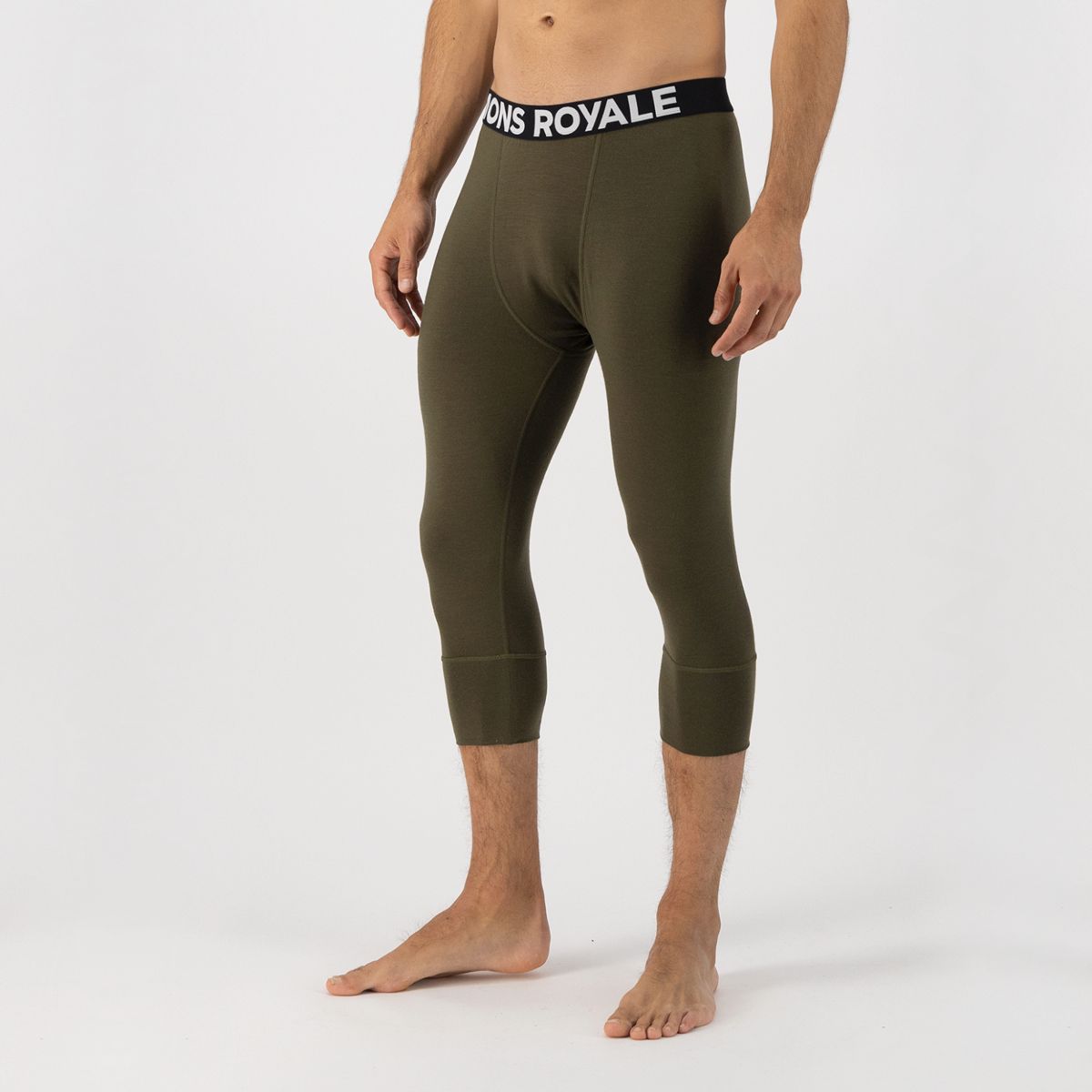 Mons Royale - Men's Cascade Merino Flex 200 3/4 Legging - Dark Olive