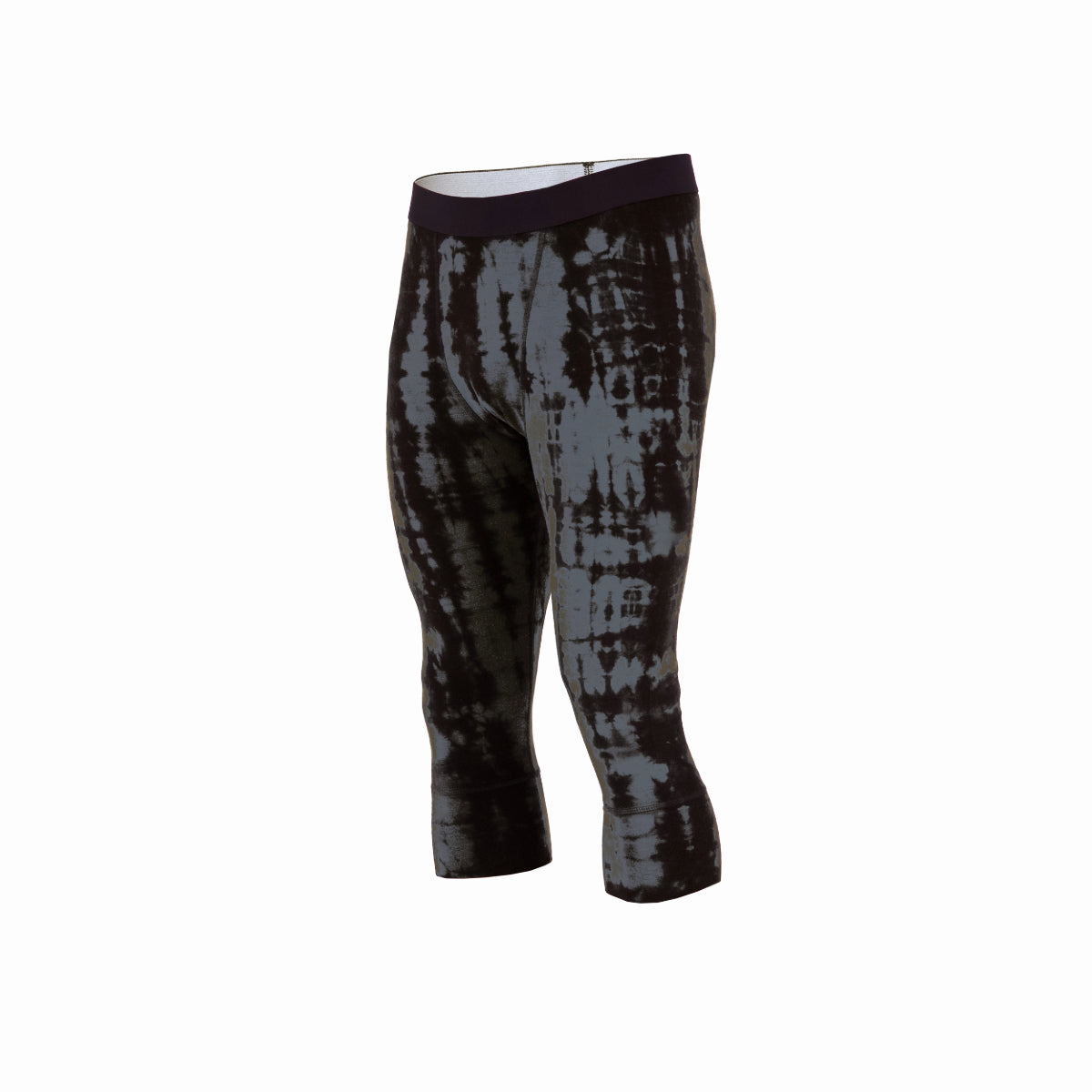 Mons Royale - Men's Cascade Merino Flex 200 3/4 Legging Garment Dyed - Grey Tie Dye