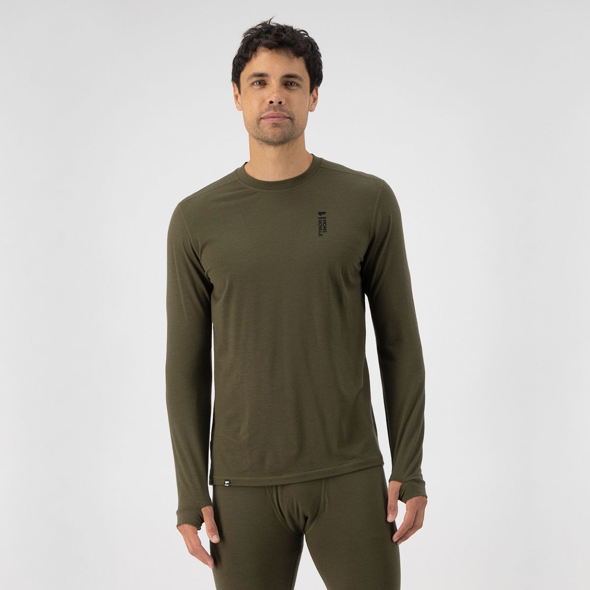 Mons Royale - Men's Cascade Merino Flex 200 LS - Dark Olive