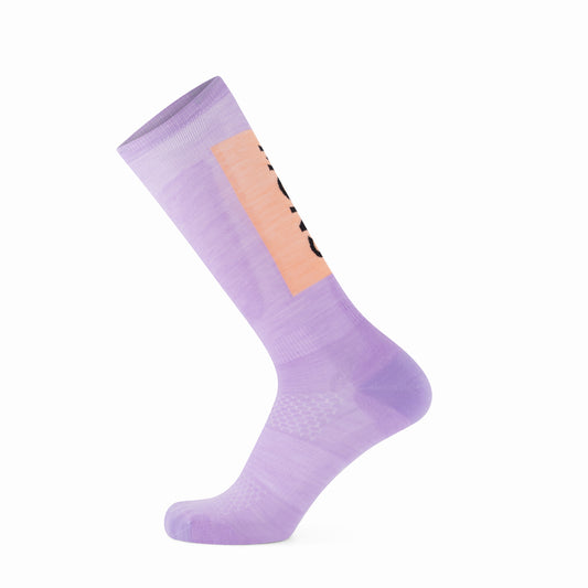 Mons Royale - Unisex Atlas Merino Snow Sock - Lupin/Punch