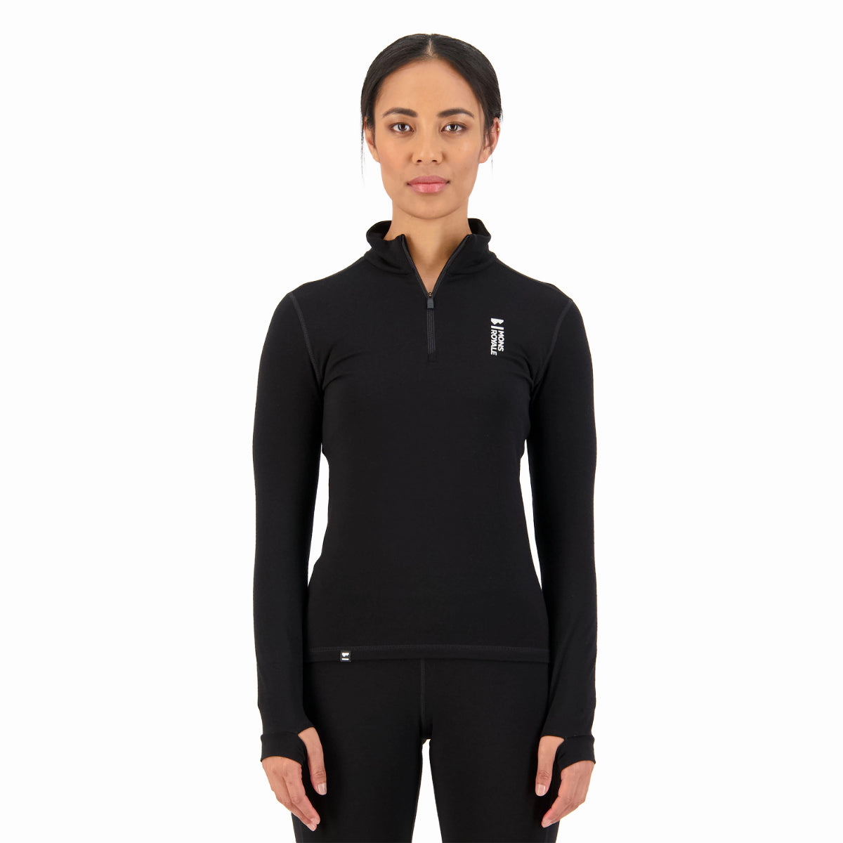 Mons Royale Leggings Cascade Flex 200 – Strato Termico In Lana Merino Per Donna, Nero