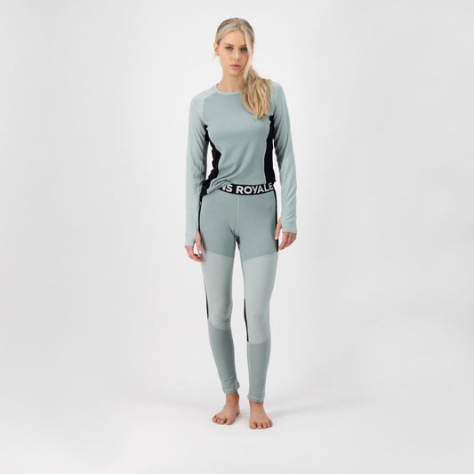 Mons Royale - Women's Olympus Legging - Glacier/Dew/Black