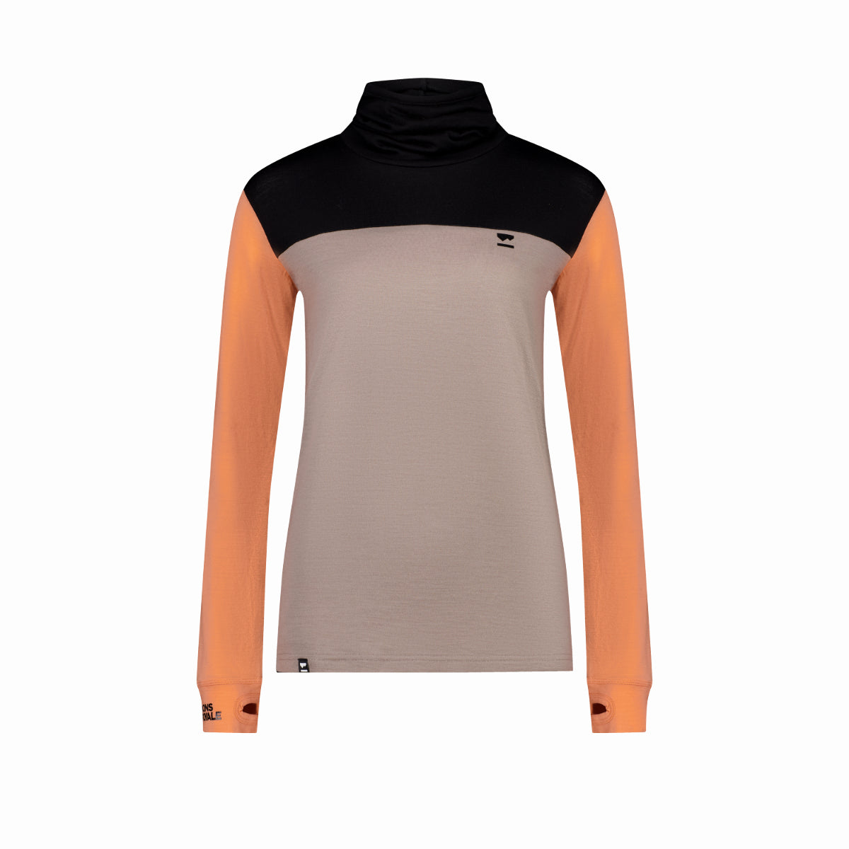 Mons Royale - Women's Yotei BF High Neck - Punch/Cinder/Black