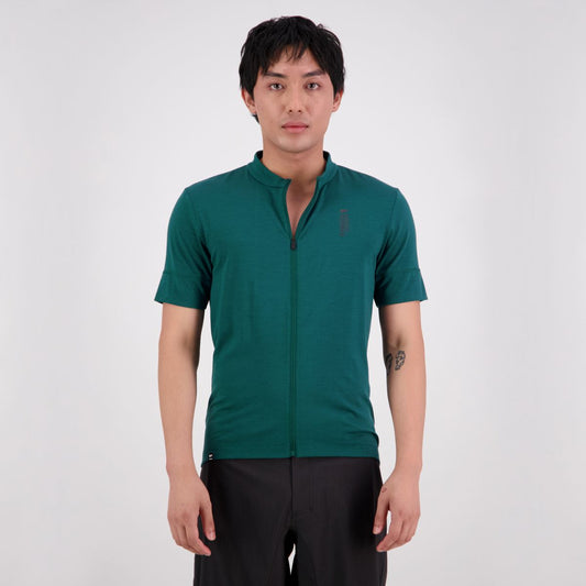 Mons Royale (Sample) - Men's Roam Cargo Merino Shift Full Zip T - Evergreen