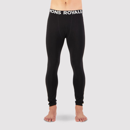 Mons Royale - Men's Olympus Merino Base Layer Legging - Black/9 Iron