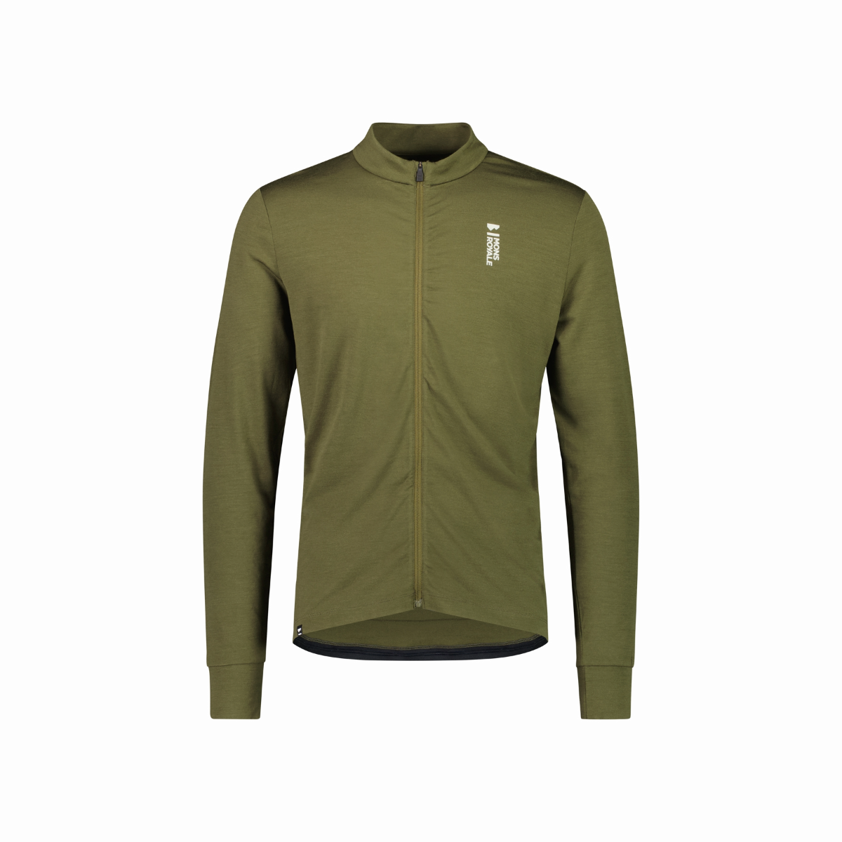 Mons Royale (Sample) - Men's Roam Cargo Merino Shift Full Zip LS - Dark Olive