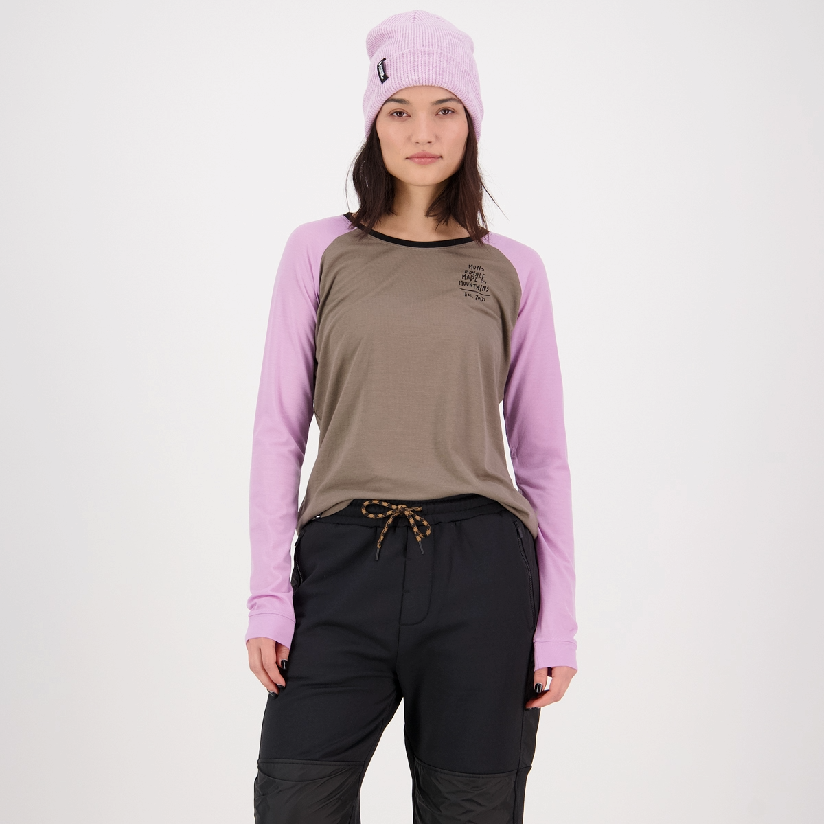 Mons Royale (Sample) - Women's Icon Merino Air-Con Raglan - Orchid Dawn