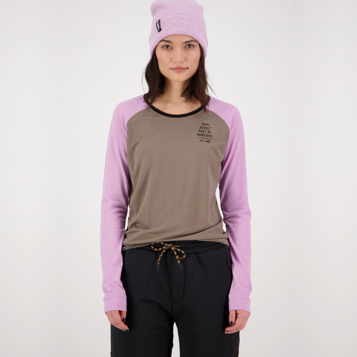 Mons Royale (Sample) - Women's Icon Merino Air-Con Raglan - Orchid Dawn