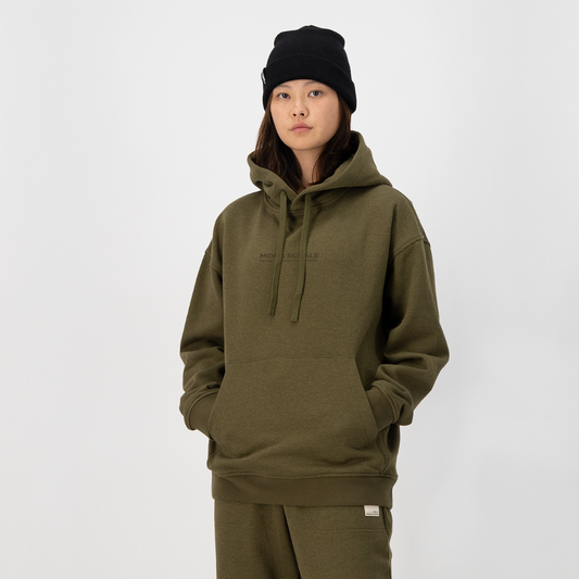 Mons Royale (Sample) - Unisex Verdant Merino Cotton Hoody - Dark Olive - Futureproof.life