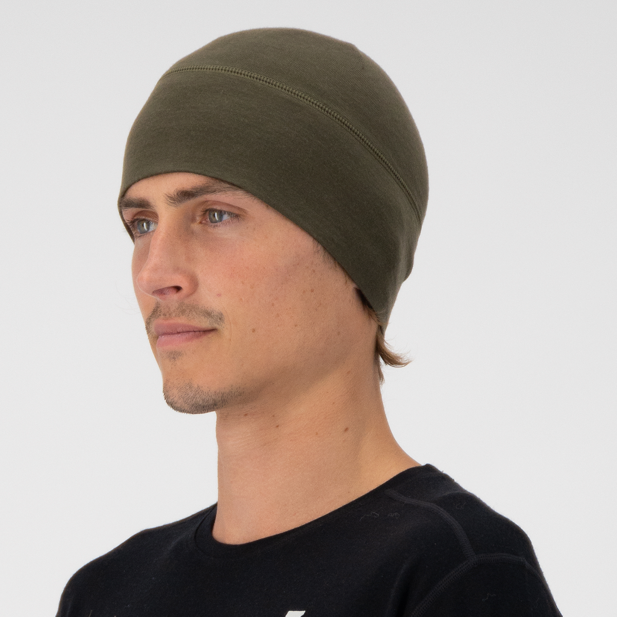 Mons Royale (Sample) - Unisex Tech Under Helmet Beanie - Dark Olive