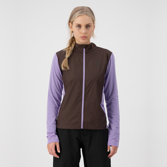 Mons Royale (Sample) - Women's Redwood Wind Jersey - Cedar/Lupin